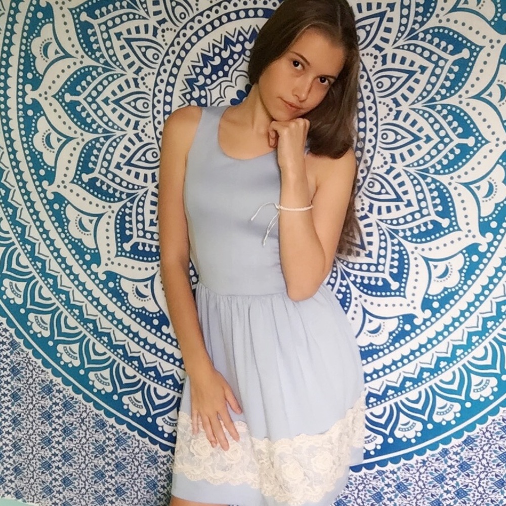 Blue summer and spring dress